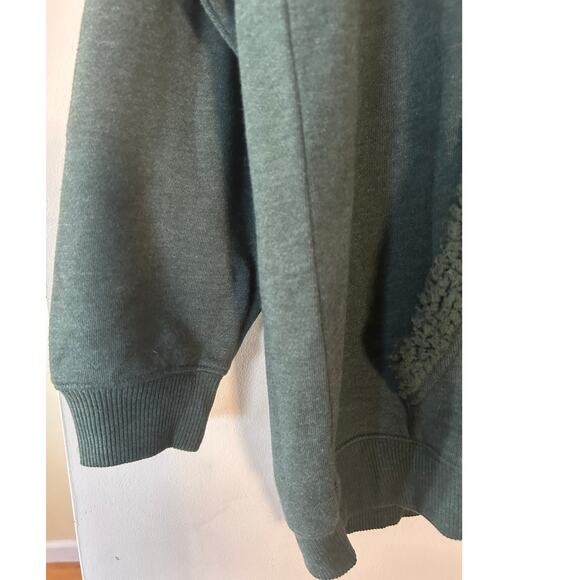 $60 Aerie Cotton Blend Fleece Zip Up Sweatshirt Hoodie Sze Medium Sage Green NWT - Picture 4 of 13